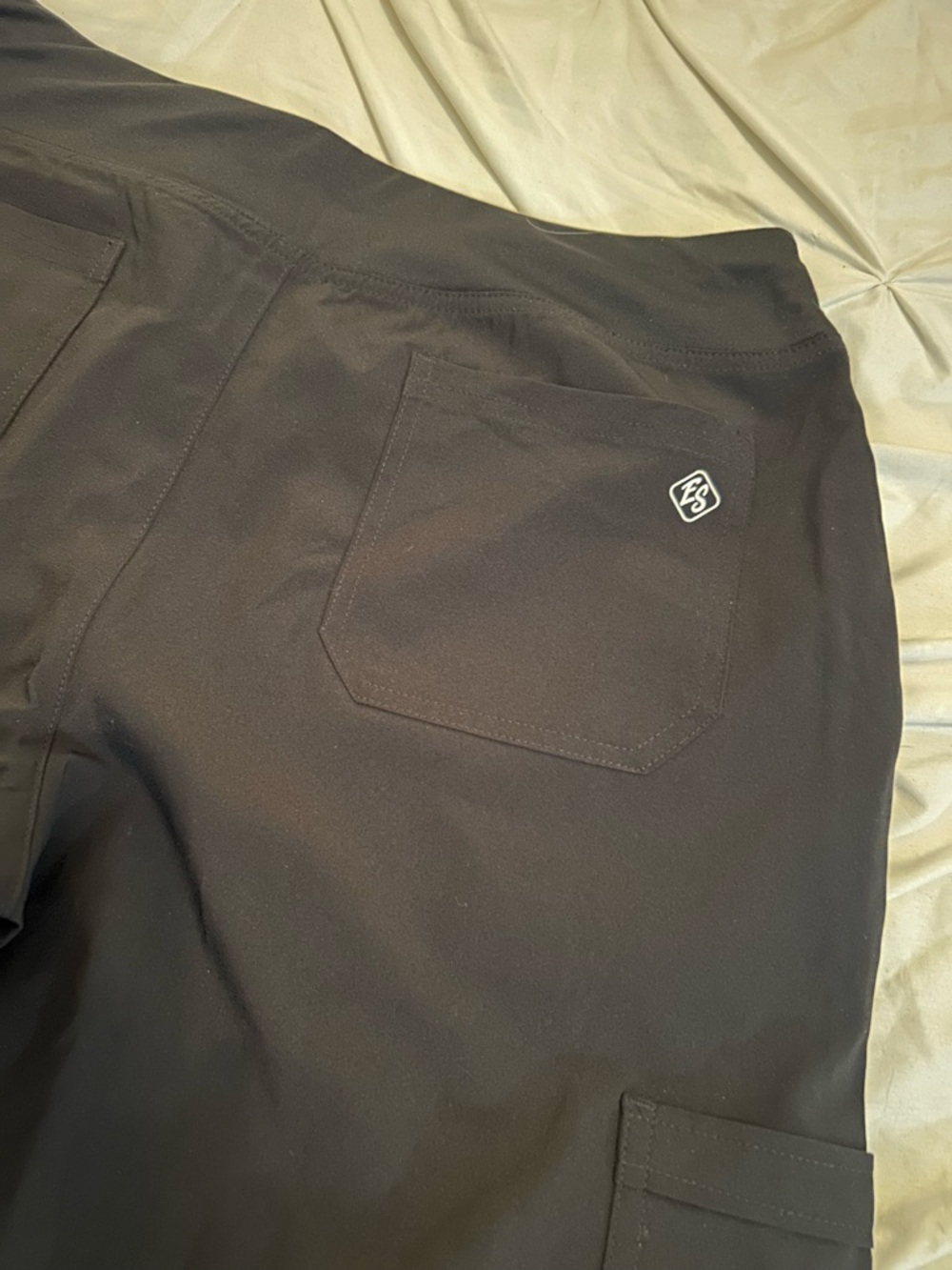 Black Women's Straight-Leg Pull-On Pants/scrubs.